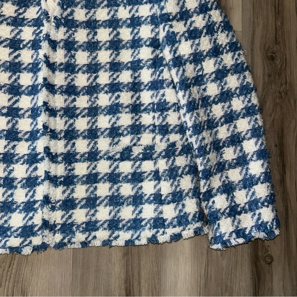 Ann Taylor Blue and White Checkered Blazer - Picture 3 of 5